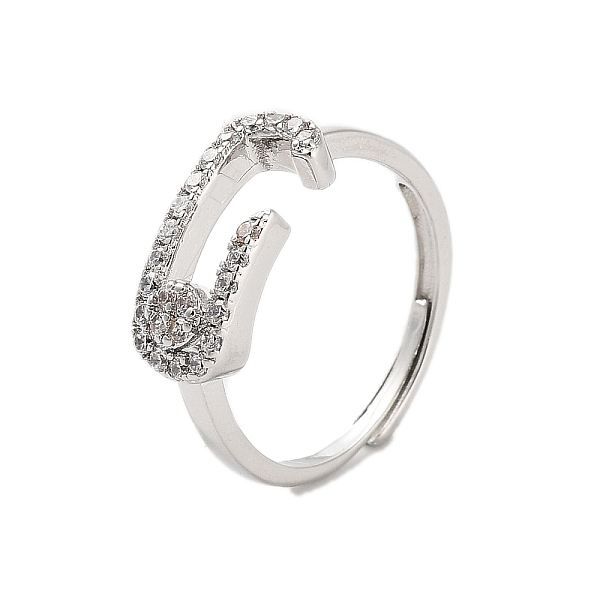 

PandaHall Rack Plating Brass Micro Pave Cubic Zirconia Adjustable Rings, Long-Lasting Plated for Women, Lead Free & Cadmium Free, Platinum...