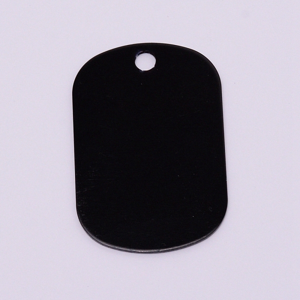 

PandaHall Aluminum Pendants, Stamping Blank Tag, Rectangle, Black, 38x25.5x0.5mm, Hole: 3.5mm Aluminum Rectangle Black
