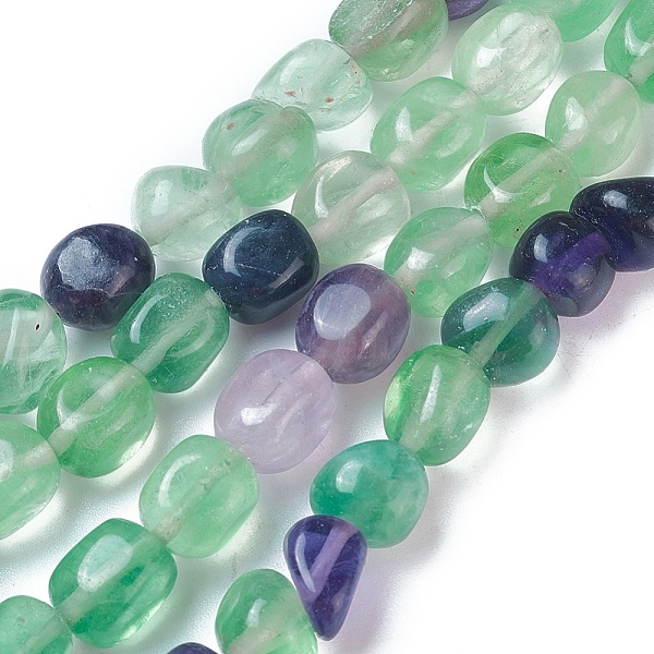 

PandaHall Natural Fluorite Beads Strands, Tumbled Stone, Nuggets, 8~10x7~13mm, Hole: 1.5mm, about 35~40pcs/strand, 14.56 inch~14.96 inch...