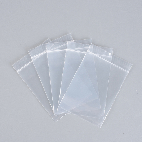 

PandaHall Polyethylene Zip Lock Bags, Resealable Packaging Bags, Top Seal, Self Seal Bag, Rectangle, Clear, 10x7cm, Unilateral Thickness...