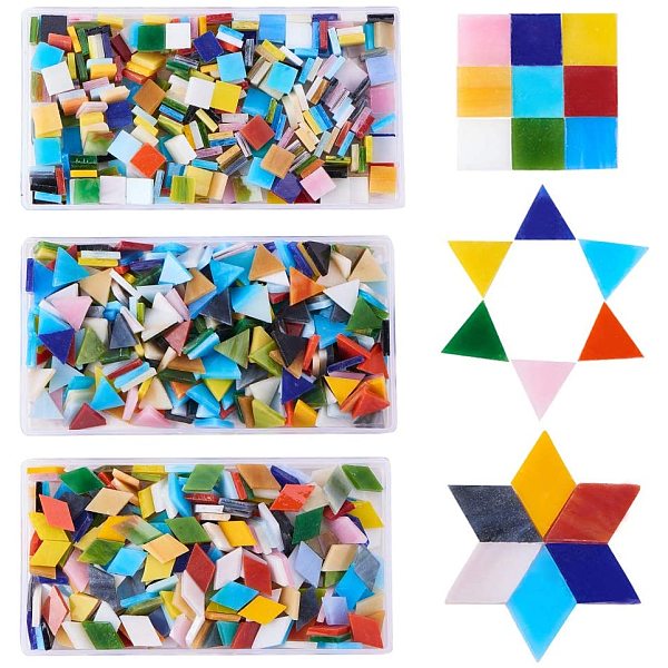 

PandaHall Glass Cabochons, Mixed Shapes, Mixed Color, 10~15x3~10x3mm Glass Mixed Shapes Multicolor