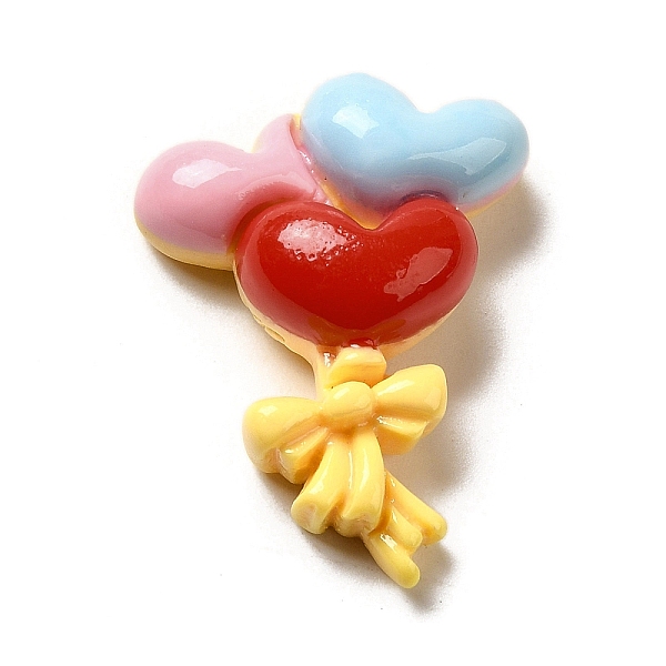 

PandaHall Valentine's Day Theme Opaque Resin Decoden Cabochons, Balloon, 28x21.5x8.5mm Resin Balloon