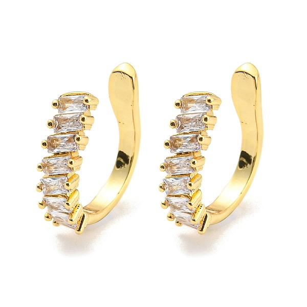 

PandaHall Clear Cubic Zirconia Cuff Earrings, Brass Jewelry for Non-pierced Ears, Cadmium Free & Lead Free, Golden, 14x12x3.5mm Cubic...