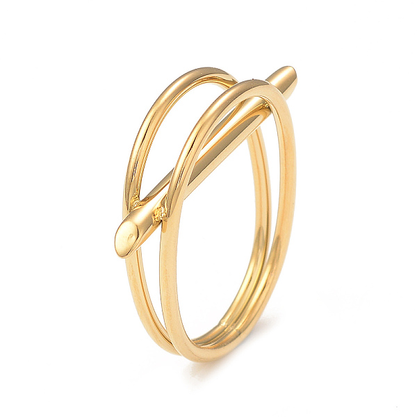 

PandaHall Ion Plating(IP) 304 Stainless Steel Column Bar Finger Ring for Women, Real 14K Gold Plated, Inner Diameter: 15.5mm 304 Stainless...