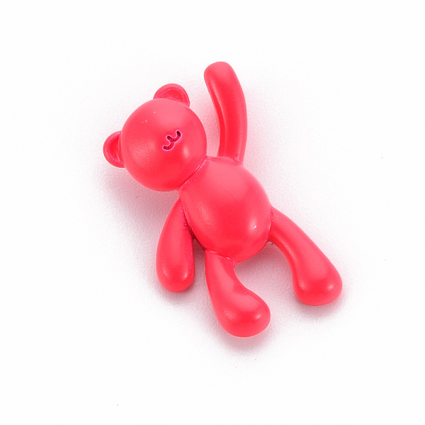 

PandaHall Brass Spray Painted Pendants, Cadmium Free & Nickel Free & Lead Free, Bear, Cerise, 14x8x3mm, Hole: 4x2mm Brass Bear Red