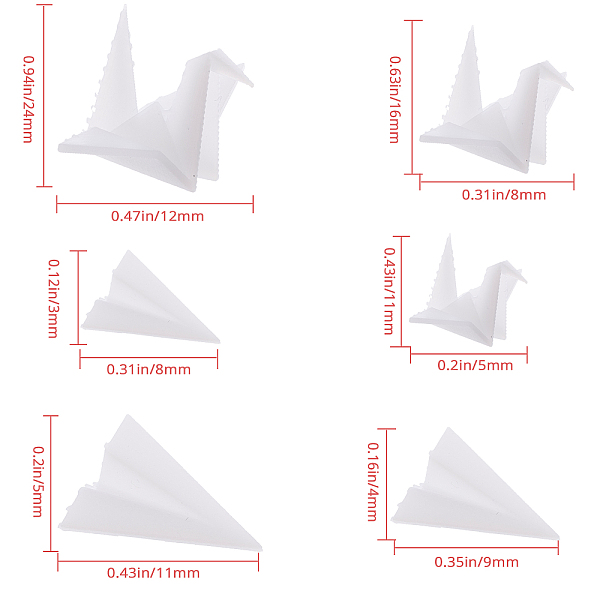 

PandaHall SUNNYCLUE DIY Crystal Epoxy Resin Material Filling, Origami Cranes/Paper Airplane, for Jewelry Making Crafts, with Transparent..., White