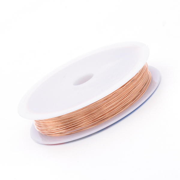 

PandaHall Bare Round Copper Wire, Raw Copper Wire, Copper Jewelry Craft Wire, Original Color, 26 Gauge, 0.4mm, about 2887.13 Feet..., Red