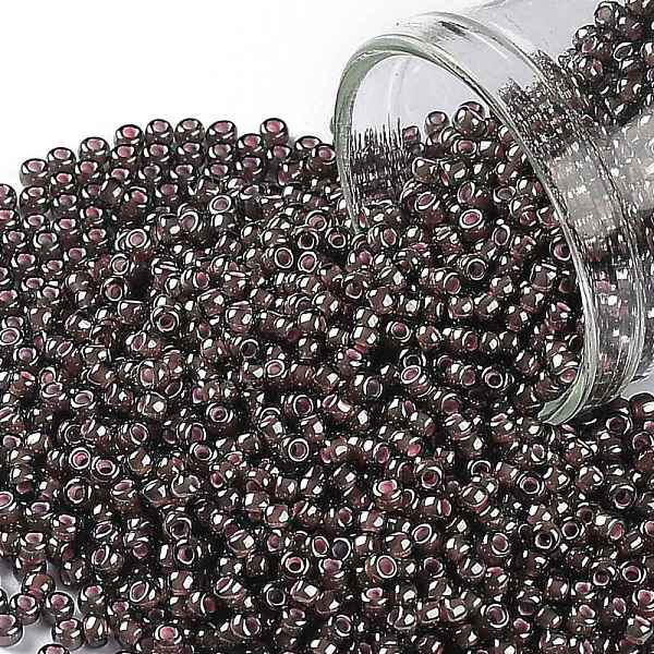

PandaHall TOHO Round Seed Beads, Japanese Seed Beads, (367) Inside Color Luster Black Diamond/Pink Lined, 11/0, 2.2mm, Hole: 0.8mm, about..., Gray