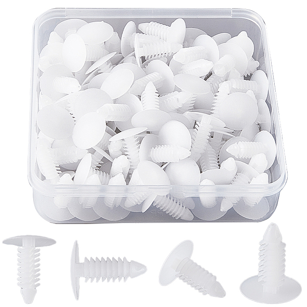 

PandaHall Gorgecraft 100Pcs Nylon Gauge Rivets, Patio Chair Strapping Fasteners, Lawn Chair Webbing Repair Accessories, for Outdoor..., White