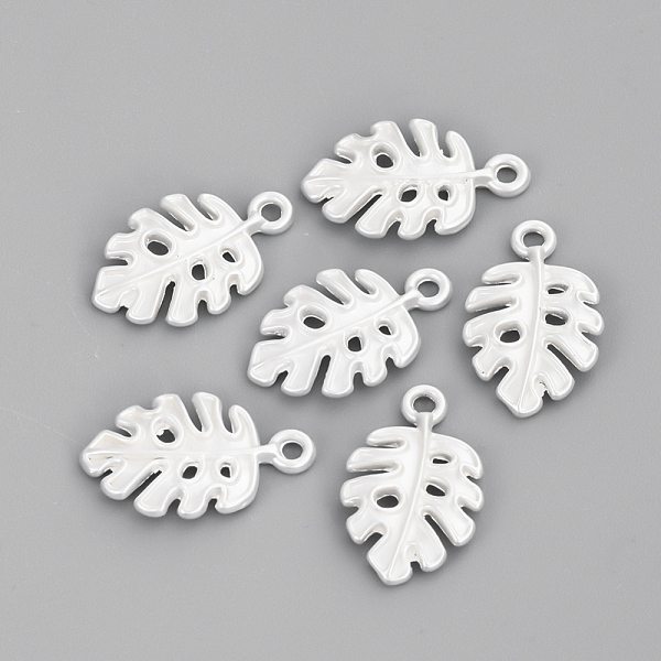 PandaHall Alloy Pendants, Matte Style, Leaf, Cadmium Free & Lead Free, 925 Sterling Silver Plated, 19x12x2mm, Hole: 1.6mm Alloy Leaf