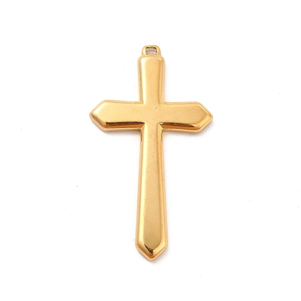 

PandaHall Ion Plating(IP) 304 Stainless Steel Pendants, Cross Charms, Religion, Real 18K Gold Plated, 44x24x2.5mm, Hole: 1.2mm 304 Stainless...