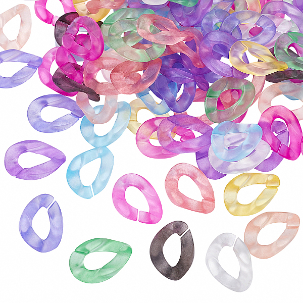

PandaHall 200 pcs Acrylic Linking Rings, 10 Colors Quick Link Connectors for Earring Necklace Jewelry Eyeglass Chain DIY Craft Making..., Multicolor