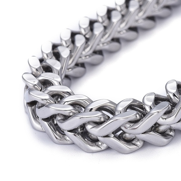 

PandaHall 304 Stainless Steel Wheat Chain Bracelets, with Bayonet Clasps, Stainless Steel Color, 8-7/8 inch(22.5cm) 304 Stainless Steel