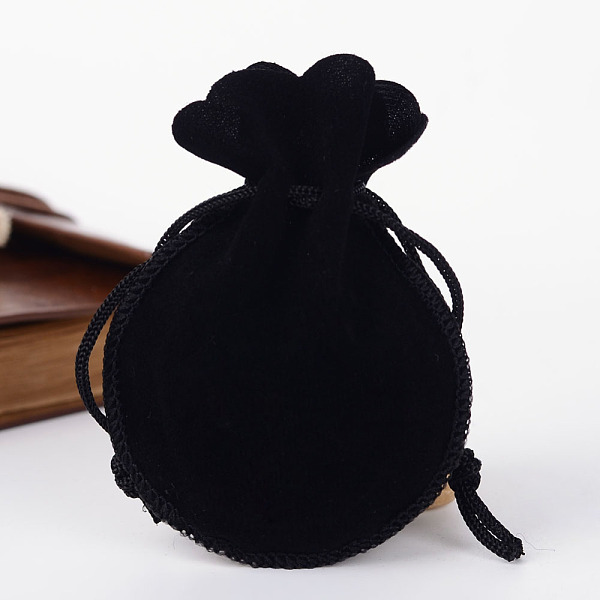 

PandaHall Gourd Velvet Bags, Black, 9.5x7.5cm Velvet Black