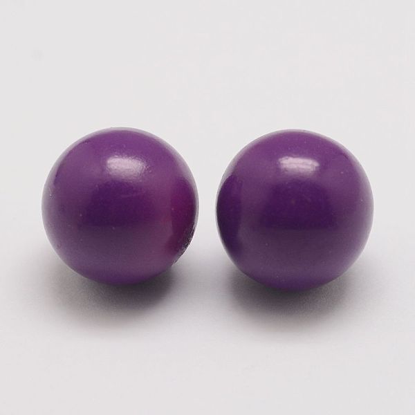 

PandaHall Brass Chime Ball Beads Fit Cage Pendants, No Hole, Purple, 16mm Brass Round Purple