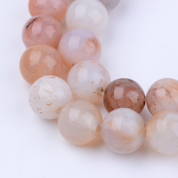 

PandaHall Natural Agate Beads Strands, Round, Dyed, 6~6.5mm, Hole: 1mm, about 63pcs/strand, 15.5 inch Natural Agate Round