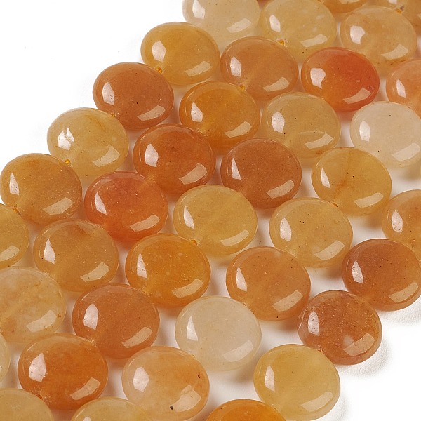 

PandaHall Natural Red Aventurine Beads Strands, Flat Round, 14.6~15.5x6~6.5mm, Hole: 0.8mm, about 27pcs/strand, 15.59''~15.87''(39.6~40.3cm)...