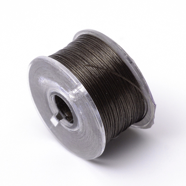 

PandaHall Special Coated Polyester Beading Threads for Seed Beads, Coconut Brown, 0.1mm, about 50yards/roll Polyester Brown