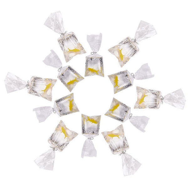 

PandaHall SUNNYCLUE 12Pcs Resin Pendants, Goldfish Water Bag Shape, Yellow, 54.5x23.5x10.5mm, Hole: 2.5mm, 12pcs Resin Fish Yellow