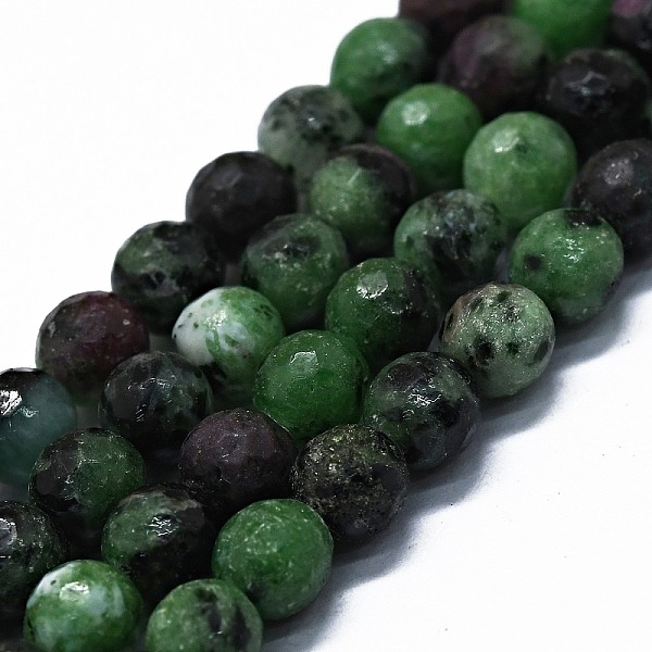 

PandaHall Natural Ruby in Zoisite Beads Strands, Faceted, Round, 5.5mm, Hole: 0.7mm, about 72pcs/strand, 15.75 inch(40cm) Ruby in Zoisite...