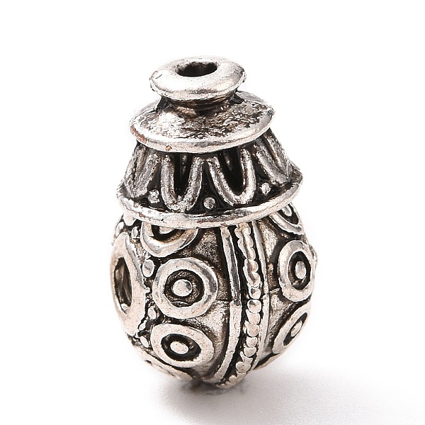 

PandaHall Tibetan Style Alloy 3 Hole Guru Beads, T-Drilled Beads, Teardrop, Antique Silver, 8x6mm, Hole: 6mm and 1.6mm Alloy Teardrop