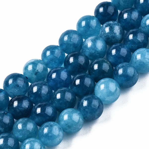 

PandaHall Natural Quartz Beads Strands, Dyed, Round, Steel Blue, 8mm, Hole: 1~1.2mm, about 45~46pcs/strand, 14.76 inch(37.5cm) Other Quartz...