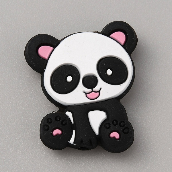 

PandaHall Panda Silicone Beads, DIY Nursing Necklaces and Bracelets Making, Chewing Pendants For Teethers, Pink, 28.5x24x6.5mm, Hole: 2mm...