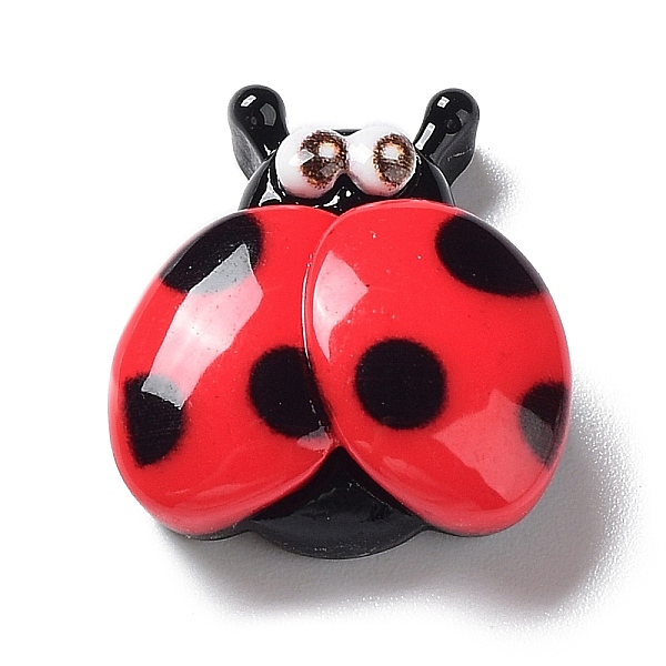 

PandaHall Opaque Resin Cute Insect Cabochons, with Enamel, Ladybug, Red, 19x17.5x8mm Resin Ladybug Red