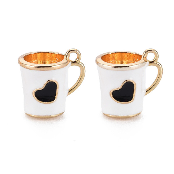 

PandaHall Rack Plating Alloy Enamel Charms, Cadmium Free & Nickel Free & Lead Free, Cup, Light Gold, Wheat, 14x14x11mm, Hole: 1.5mm..., Orange