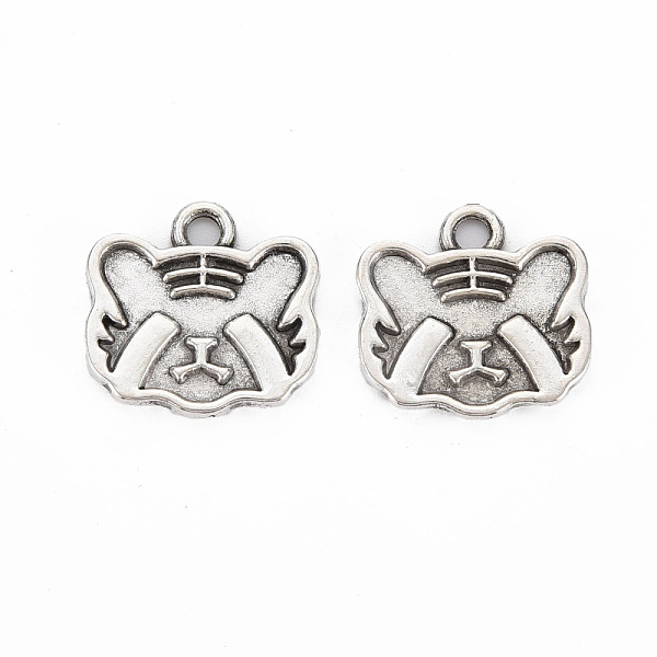 

PandaHall Tibetan Style Alloy Pendant Enamel Settings, Cadmium Free & Lead Free, Tiger, Antique Silver, 16.5x17x1.5mm, Hole: 2mm Alloy Tiger
