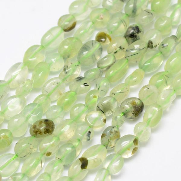 

PandaHall Natural Prehnite Beads Strands, Tumbled Stone, Nuggets, 6~8x4~6mm, Hole: 1mm, 15.3 inch(39cm) Prehnite Nuggets Green