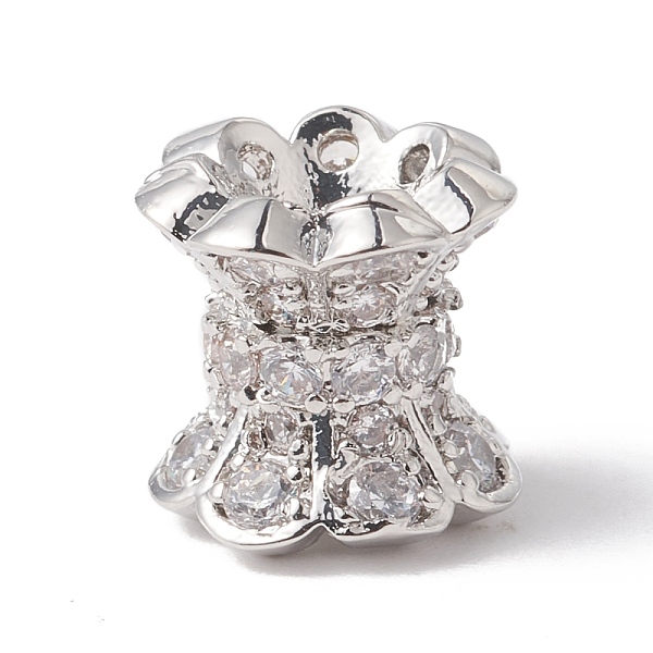 

PandaHall Eco-Friendly Rack Plating Brass Micro Pave Cubic Zirconia Double Sided Bead Caps, Long-Lasting Plated, Lead Free & Cadmium Free..., Clear