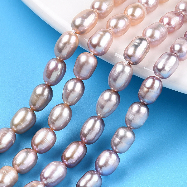 

PandaHall Natural Cultured Freshwater Pearl Beads Strands, Rice, Thistle, 6.5~8.5x5.5~6mm, Hole: 0.7~0.8mm, about 43~47pcs/strand, 13.58..., Purple