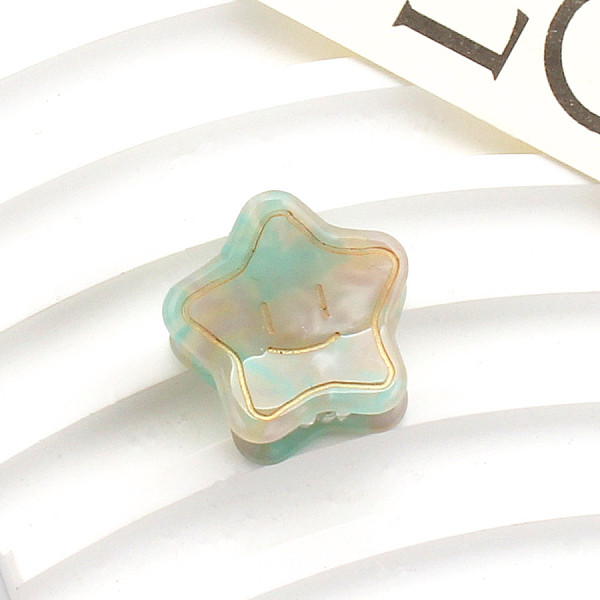 Cellulose Acetate(Resin) Star Hair Claw Clips