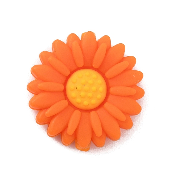 

PandaHall Food Grade Eco-Friendly Silicone Beads, Chewing Beads For Teethers, DIY Nursing Necklaces Making, Daisy, Orange Red, 19.5x7.5mm...