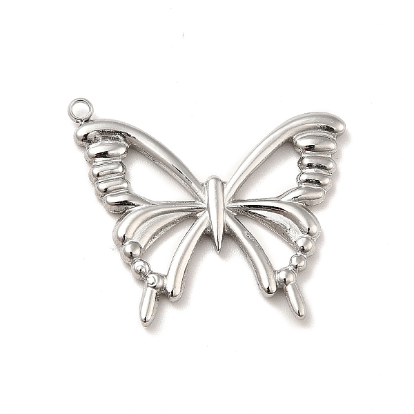 

PandaHall 304 Stainless Steel Pendants, Butterfly Charms, Stainless Steel Color, 22x26.5x2mm, Hole: 1.6mm 304 Stainless Steel Butterfly