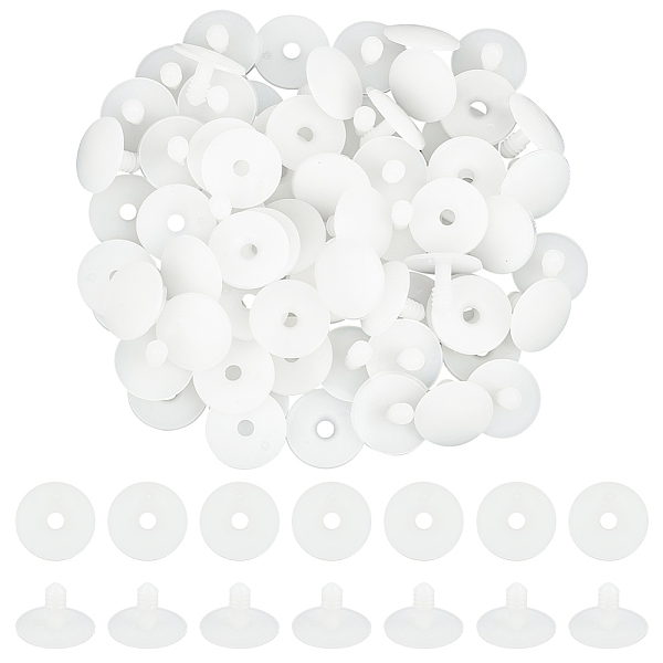 

PandaHall FIBLOOM 40 Sets Craft Joints Plastic Doll Joints 24mm Plush Animal Joints Engage Bolt Doll DIY Material Assorted Size White Joints...