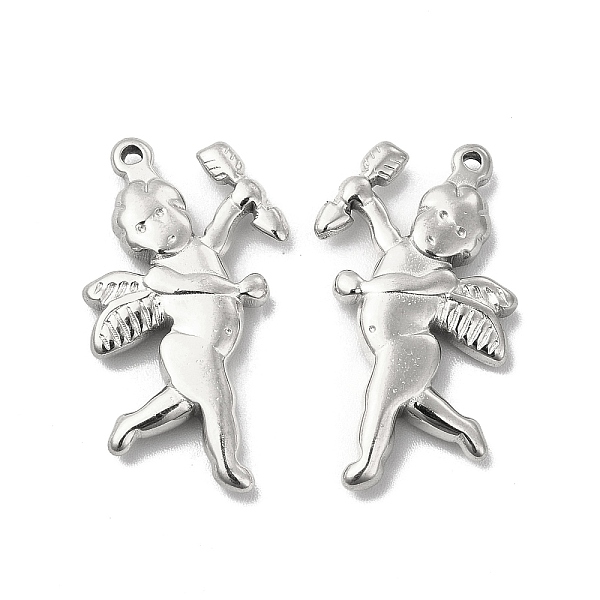 

PandaHall 304 Stainless Steel Pendants, Cupid Charm, Stainless Steel Color, 29x17x4mm, Hole: 1.2mm 304 Stainless Steel Others