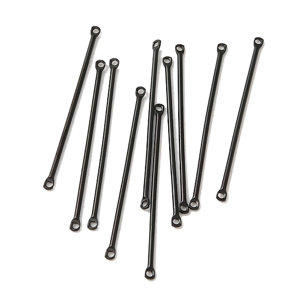 

PandaHall 304 Stainless Steel Connector Charms, Bar Links, Electrophoresis Black, 35x2x1mm, Hole: 1mm 304 Stainless Steel Stick