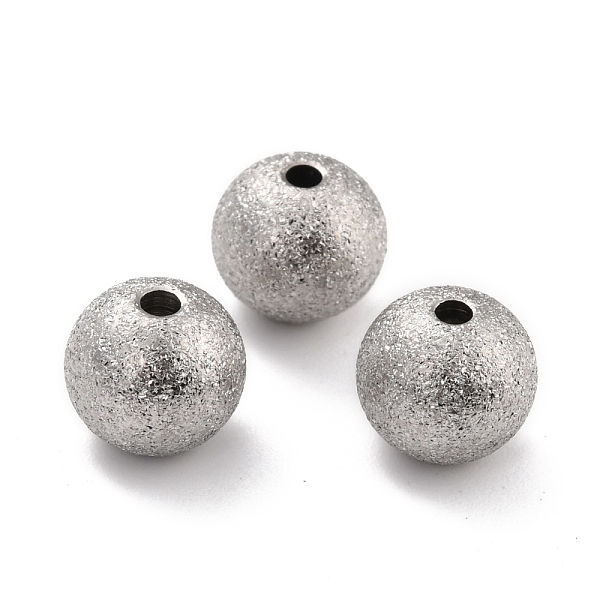 

PandaHall 201 Stainless Steel Beads, Round, Stainless Steel Color, 10x9mm, Hole: 2mm 201 Stainless Steel Round