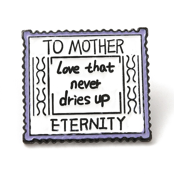 

PandaHall Black Alloy Brooches, Enamel Pins for Women Men, Word, 27.5x30x1.5mm Alloy+Enamel Word