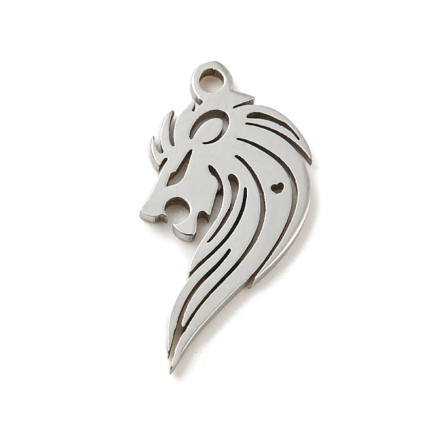 

PandaHall 201 Stainless Steel Pendants, Laser Cut, Lion, Stainless Steel Color, 16.5x8x1mm, Hole: 1.2mm, 5pcs/bag 201 Stainless Steel Lion