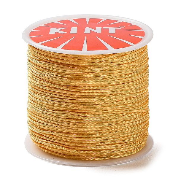 

PandaHall Nylon Thread, Nylon Jewelry Cord for Custom Woven Jewelry Making, Orange, 0.8mm, about 49.21 yards(45m)/roll Nylon Orange