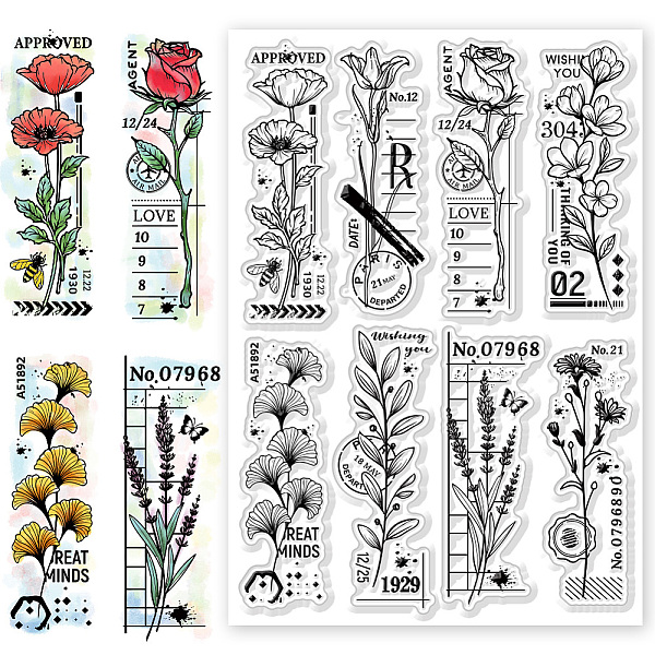 

PandaHall Custom PVC Plastic Clear Stamps, for DIY Scrapbooking, Photo Album Decorative, Cards Making, Mixed Shapes, 160x110mm Plastic Mixed...
