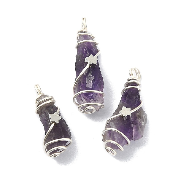 Natural Amethyst Pendants