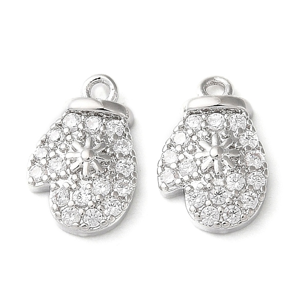 

PandaHall Brass Micro Pave Cubic Zirconia Charms, Glove Charms, Real Platinum Plated, 11x7x2.5mm, Hole: 1mm Brass+Cubic Zirconia Clothes..., Clear
