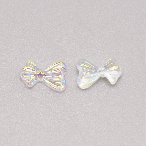 

PandaHall Resin 3D Bowknot Nail Art Cabochons Decorations, DIY Nail Art Manicure Accessories, Clear AB, 6.5x10x2.5mm Resin Bowknot White