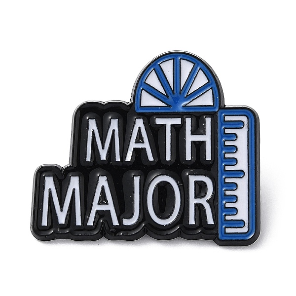 

PandaHall Laboratory Study Theme Enamel Pins, Words Black Zinc Alloy Brooch for Backpack Clothes, White, 26x31x1mm Alloy+Enamel White
