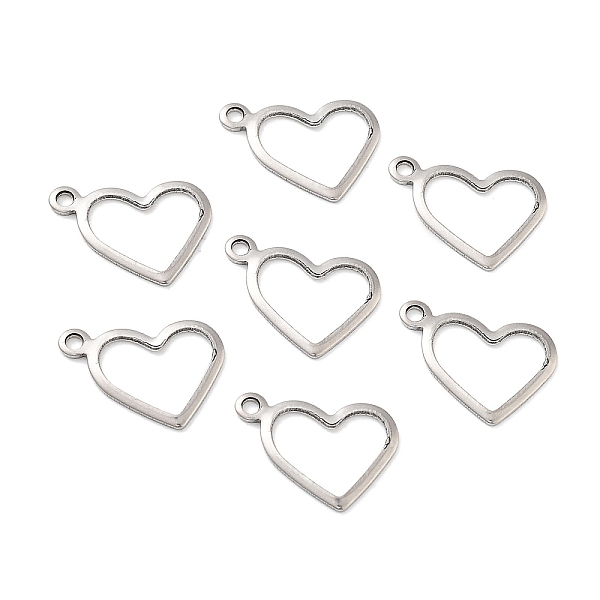

PandaHall 304 Stainless Steel Charms, Stamping Blank Tag, Heart, Stainless Steel Color, 10x13.7x1mm, Hole: 1mm 304 Stainless Steel Heart