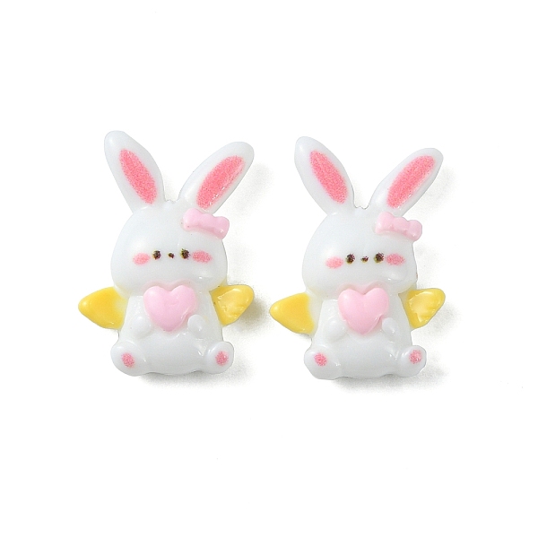 

PandaHall Opaque Resin Cabochons, Rabbit with Wings, White, 20x12x5.5mm Resin Rabbit White